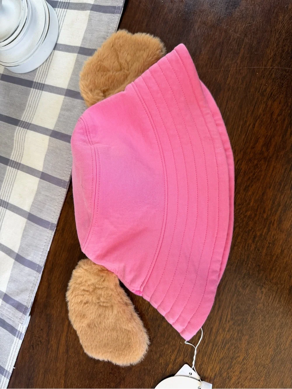 Little Sleepies Pink Plush-Ear Bucket Hat